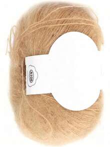 EstiloSoft Hilo de Angora Mohair Rollo de 26g, Fibra de Lujo Ligera para Ropa de Crochet, Bufandas, Suéteres, Gorros y Manualidades - Color Crema Hilo de Angora Mohair Suave Rollo de 26g, Ultra Ligero Versión Mejorada - 1 - Ver 10