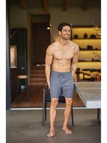 TendenciaAlfani - Pijama para Hombre, Paquete De 2 Bermudas para DormirCalidad premium - Negro/Gris - Ver 12