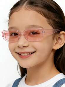 一副甜美少女眼镜，适合日常佩戴 - 粉色 - 查看 1