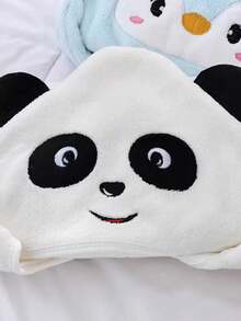 1pc Cute Cartoon Animal Hooded Bath Towel, Coral Fleece Soft & Skin-Friendly, Absorbent & Quick Dry Bathrobe Cloak Wrap Towel, Suitable For Swimming & Bathing - Various - View 12