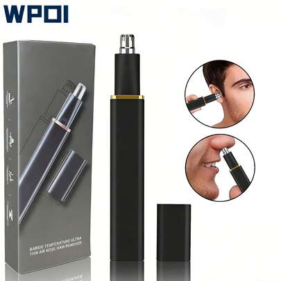 2026 Unisex Electric Nose & Ear Hair Trimmer - Professional Painless Nose Hair Shaver, Stainless Steel Blades, 360° Angled Blades, Battery Powered, Suitable For Nose, Ear And Eyebrow Hair