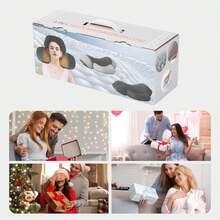 Almohada masajeadora de cuello recargable 3 en 1 con calor, vibración y masajeador de tracción para el dolor de cuello y alivio de jorobas, regalos para hombres y mujeres para el hogar, oficina y viajes - Gris Oscuro - Ver 9