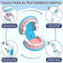 Juego de Dentista, 31Pcs Kit de Dentista Juguetes Para Niño Regalos Para Niñas y Niños con Dentista-Uniforme y Gorro de Médico, Cepillo de Dientes Eléctrico y Pasta, Juguetes Para Niños de 3 4 5 6 - Juego de Dentista Niños - Ver 4