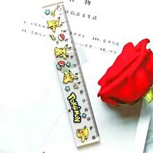 15cm Pokemon Pikachu Transparent Ruler, Anime Cartoon Math Tool, Stationery Drawing Gift, Office Measurement - Multicolor - View 3