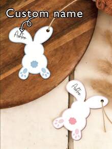 12pcs Personalised Wedding Card | Newly Married Couple Greeting | Anniversary | Congratulations Engagement Card | Wedding Gift Card - Easter Bunny - View 3