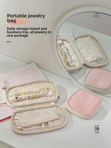1 chiếc túi đựng trang sức thời trang mới, hộp đựng trang sức du lịch, giá trưng bày bông tai. - Nhiều màu - Xem 4