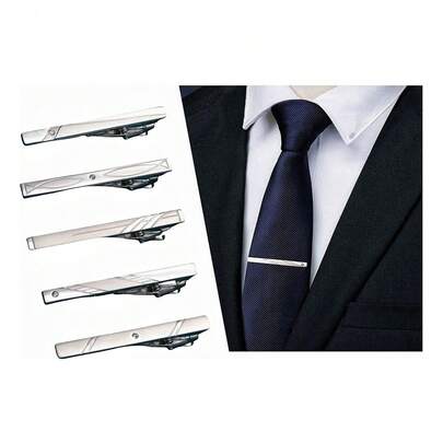 Tendencia5 Piezas Juego De Clips De Corbata Para Boda NegocioCalidad premium