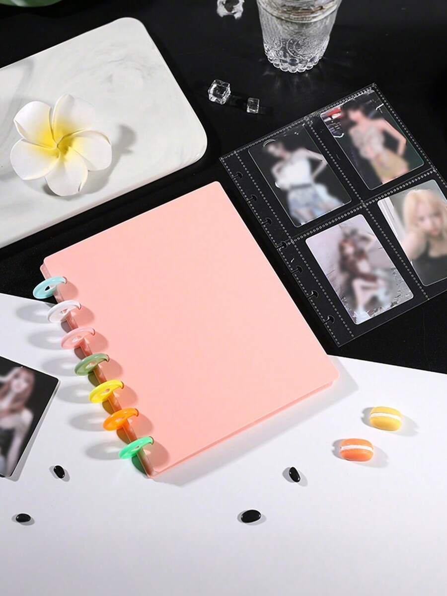 A5活页活页夹蘑菇卡片夹相册照片卡片夹，偶像收藏卡片夹，送给男友、女友或父母的礼物，剪贴簿，毕业/节日礼物 - 彩色 - 查看 1