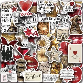 50-pack graffiti-klistermärken för att dekorera telefonskal, väskor, skateboards, anteckningsböcker, scrapbooking