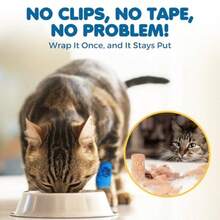 SunGrow Cat Self-Adhesive Bandage Wound Care Cuts Post-Surgery Hot Spots 2" W Stretchable From 4" To 7" Breathable Vet Wrap Gauze 2 Rolls Per Color (Yellow Blue Green) 6 Pcs Per Pack# Lala - As Pic - View 6