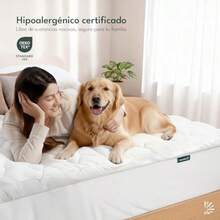 FIAN Dreamlab Cubre Colchón de Microfibra Extra Relleno de Microfibras recubiertas en Gel Hipoalergénico Certificado Oekotex-100 Tamaño Individual 100cm x 190cm - Individual - Ver 6