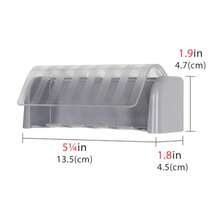 5 Slots Wall Mount Toothbrush Holder With Cover Self Adhesive Toothbrush Storage Organizer For Shower Toothbrush Hanger With Automatic Toothpaste Squeezer Dispenser - 灰色 1 包 - 查看 2