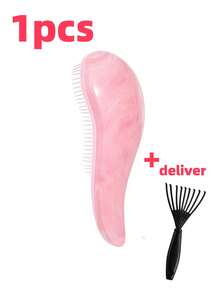 1支装 魔术顺发梳 柔软头皮按摩梳 防静电温和造型梳 沙龙美发造型梳，家用头皮按摩梳 儿童洗发梳 清洁蓬松造型梳 按摩头皮经络梳