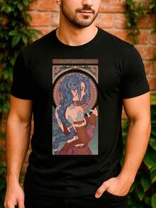 LoL Arcane Jinx Powder Champion Basic Unisex T-Shirt 100% Premium Cotton – Men's And Women's | Casual, Streetwear, Plus Size, New Release With Immediate Shipping In Various Colors - 黑色 - 查看 2