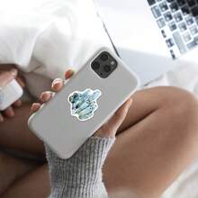 50pcs Ocean Series Graffiti Stickers, Wholesale For Luggage, Car, Notebook, Refrigerator, Water Cup Decoration - Mint Blue - View 2