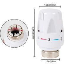 6X Thermostat Head TRV Radiator Thermostatic Heater Control Head Heating Valve - White - View 11