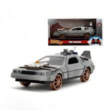 Simba 1/32 Scale Back To The Future Time Machine Alloy Car Model, Openable Doors Collectible Toy, Children & Adult Toy, Boys Birthday Gift Racing Car Toy Model - Ⅲ B - View 1