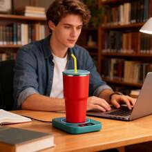 FCV Posavasos con calentamiento a temperatura constante de 55°C, posavasos aislados para uso doméstico, base para leche caliente, posavasos de inducción inteligente universal - Tipo de Enchufe A USA (110-127V) - Ver 9