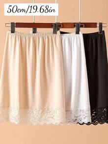 3pcs/2pcs/1pc Slip Skirt Underskirt, Mid-Length Anti-Static Anti-Flashing Lining Skirt, All-In-One Skirt To Cover Hips, Slimming And Shaping, Suitable For Fitness & Yoga - Multicolor - View 3