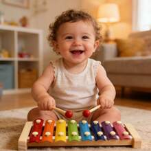 Xilófono de Madera 8 Notas para Bebés - Juguete Educativo y Desarrollador de Inteligencia - 01# Caja de música - Ver 3