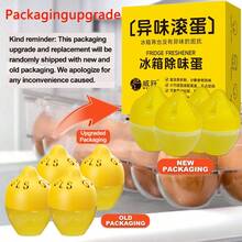 3/4/6/8pcs Deodorizing & Freshening Preservative, Containing Lemon Essential Oil And Limonene. Can Decompose Or Neutralize Decaying Substances, Effectively Reducing Odors In Sealed Furniture And Appliances (Such As Refrigerators, Freezers, Etc.). Egg-Shaped Design, Easy To Place.