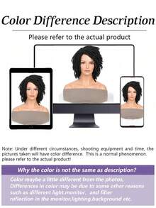 12英寸男女通用非洲时尚螺旋脏辫发带，可替代马尾辫，搭配卷发，中性假发，合成纤维材质，蓬松透气，适合日常聚会和节日佩戴，是不错的选择。 - 彩色 - 查看 7