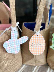 定制复活节篮子标签 | 复活节姓名标签 | 兔子姓名标签 | 亚克力复活节标签 | 定制复活节标签 | 个性化复活节标签 | 鸡蛋篮子标签 包包挂饰 钱包挂饰 - 彩色 - 查看 3