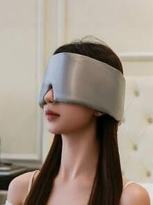 奢华真丝男女通用睡眠眼罩，透气舒适，遮光效果极佳，适合睡眠、小憩和旅行，纯色设计，确保安稳睡眠，是旅行和办公休息的理想之选。睡眠配件，睡眠眼罩，眼罩 - 彩色 - 查看 13