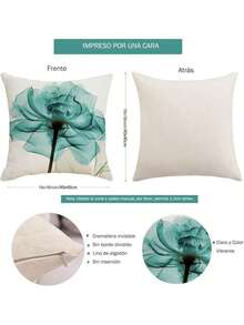 EstiloFundas De Almohada 18X18 Pulgadas, Fundas De Almohada Cuadradas 4 Piezas Bohemian Modern Farmhouse Neutral Decorative Pillow Covers Linen Cushion Covers For Sofa, Bed, Home DecorVersióN Mejorada - gris verdoso - Ver 3