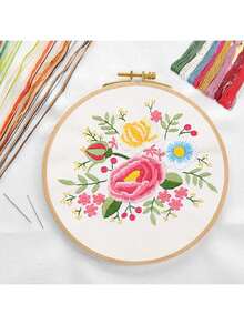 EstiloTendenciaKit De Bordado Para Bolsa De Lona Con PatróN Para Principiantes. Kits De Manualidades De Bordado DIY Para Adultos. Incluye Instrucciones, Dedal, Bastidores De Bordado E Hilos De Colores (CR002 Jinxiumixiang)Calidad PremiumVersióN Mejorada - CR002 qingfengnuanyang azul oscuro - Ver 11