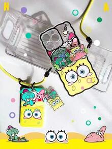 1pc Original SpongeBob SquarePants Card Holder, Student ID/Bus/Metro Card Case, Best Gift For Valentine's Day And Back To School Season - Multicolor - View 2