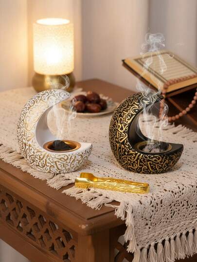 Bộ 1 lư hương và khuếch tán tinh dầu bằng nhựa tối giản hiện đại. Thích hợp trang trí nhà cửa, phòng ngủ, phòng khách (làm vật trang trí trung tâm), văn phòng, phòng tập yoga và các bữa tiệc để tạo không gian trang nhã. Cũng có thể dùng để trang trí đền chùa.