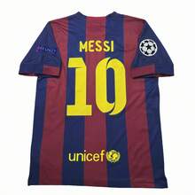 14 15 Home Vintage Jersey No.10 MessiShort Soccer Jersey - 白色 - 查看 1