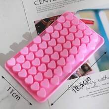 55-Cavity Silicone Heart Shaped Mold - Non-Stick Baking/Candle Making DIY Tool - Multicolor - View 2