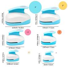 1个圆形打孔器；杠杆式工艺打孔器，适用于纸艺、剪贴簿等，是一款多功能工艺工具，可轻松为您的作品添加精准切割的圆形。提供6种尺寸可选。
