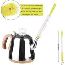 8 Pack Kitchen Cleaning Brush Set Long Handle Bottle Cleaner For Narrow Neck Wine Beer Water Sports Bottles Hummingbird Feeder Cups Mugs Travel Coffee Mugs Straw - Light Green - 查看 5