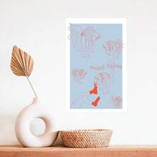 Framed Minimalist Weird Fishes Poster| Minimalist Modern Home Decor| Instant Download| Printable Original Wall Art, Surrealist Digital Wall Art - Framed(有框框的) - 查看 4