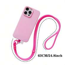 Adjustable Polyester Long Neck Strap For Phone - Cross-Shoulder Strap With Detachable Hook, Suitable For Outdoor Activities, Travel And Daily Use - Anti-Loss Shoulder Chain, Sports Accessory |   Adjustable Strap |   Durable Polyester, Phone Hanging Strap - 黑色 - 查看 10
