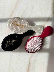 Personalized Name Comb, Custom Mini Hair Comb, Engraved Purse Comb, Custom Hairbrush, Bridesmaid Gift, Gift For Her - Multicolor - View 4
