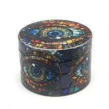 1个手动研磨器，金属研磨器，家用研磨器，香料研磨器，烟草研磨器，无需电源，清洁和烟草配件，情人节和圣诞节礼物 - 彩色 - 查看 5