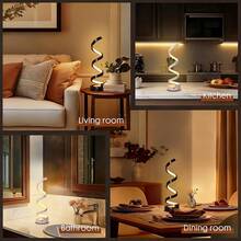 Classic Retro Touch Sensor Spiral Desk Lamp - 3 Color Temperatures LED Bulb, USB-C Port, Modern Minimalist Design, Suitable For Bedroom, Study, Living Room, Ideal Valentine's Day Gift - Multicolor - View 5