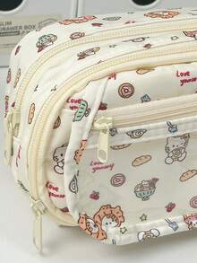 Sanrio Hello Kitty 铅笔盒/铅笔盒。卡通高品质文具包，大容量铅笔盒，日式收纳。学生返校礼物，学生文具。大容量收纳。学生桌面文具收纳装饰。 - 彩色 - 查看 5