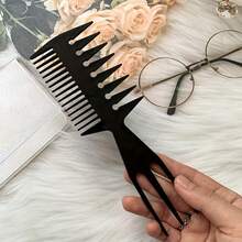 Men's Salon Hairstyling Comb Set - Texture Oil Hair Wide-Tooth Comb, Pompadour Texture Comb, Voluminous Double-Prong Comb, Plastic Material Root Volumizing Hair Clip Comb Combination - Multicolor - View 9