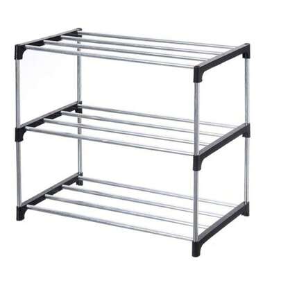 3 Tier Entryway Shoe Organizer - Easy Assembly Shelf For Hallway Shoe Storage