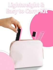 Hair Brush Set,Brush Set With Topsy Tail Tool, Teasing Bristle, Rat Comb For Women & Girls Hair Styling, Flyaways Control And Edge Combing - Pink - Pink - View 6