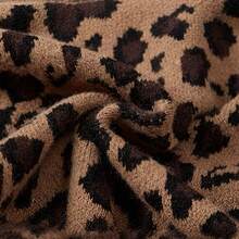 Plus Size, Women's Cardigan With Leopard Print Is A Soft Sweater - Báo xám - Xem 7