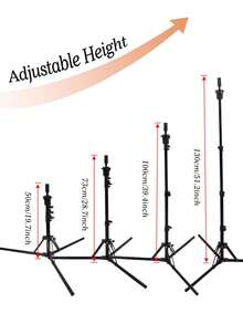 nunify Soporte de peluca reforzado con trípode, soporte ajustable para cabeza de maniquí para capacitación en cosmética y peluquería, soporte de peluca metálico negro de 63 pulgadas para exhibir pelucas, herramientas útiles para el salón para el peinado