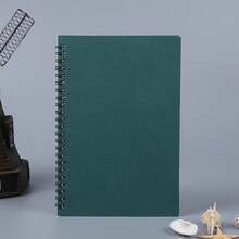 Aimall A5 Spiral Coil Notebook Diary Ruled School Vintage Office Student Note Book Memo - Green - View 8
