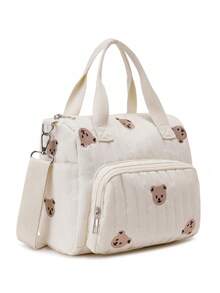 2026新款妈妈包，单肩斜挎包，婴儿用品收纳包，大容量纯棉尿布包，带奶瓶袋