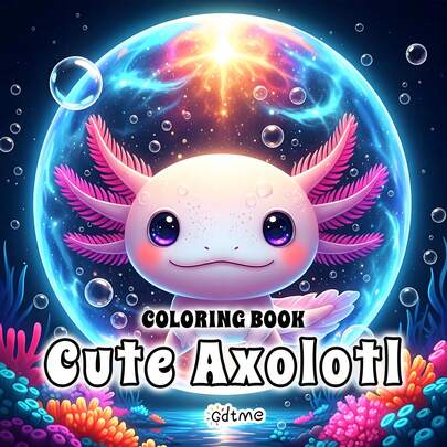 Söt Axolotl: En färgglad Axolotl-bilderbok med varma djurillustrationer, intressanta djurberättelser och bekväma vardagsteman. Boken på 24 sidor har enkla och unika klotter som fungerar som brevpapper för att slappna av, samt som en utmärkt present till skolstarten, mors dag-present eller påskdekoration. Storlek: 18 x 18 cm